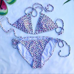 Candie’s Florals Bikini Swimsuit Women’s Size S